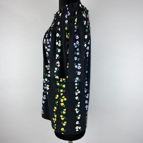 Ann Taylor S Floral Patterned Off The Shoulder Short Sleeve Blouse Top - Picture 8 of 12